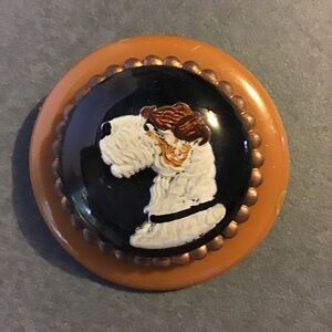 Joli Terrier Dog Resin Brooch